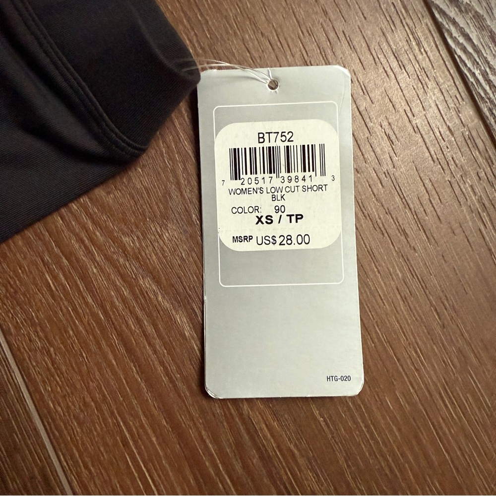 NWT Asics Black Athletic Spandex with White Logo - Picture 4 of 4